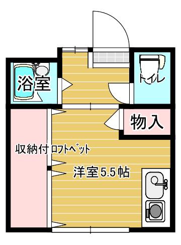 コーポセレクト(ワンルーム/1階)の間取り写真