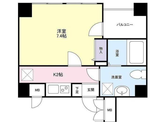 CASA・COCO(1K/3階)の間取り写真
