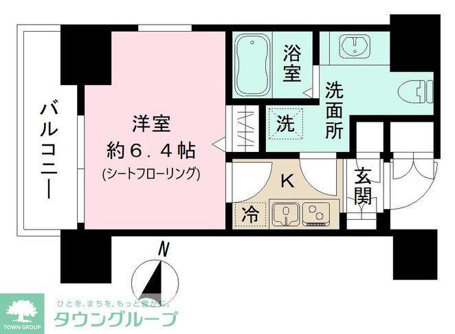 N-STAGE HIRATSUKAII(1K/8階)の間取り写真