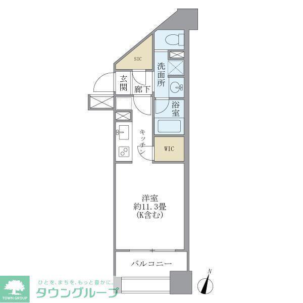BELISTA常盤台(ワンルーム/2階)の間取り写真