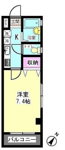 ローズハイツ(1K/3階)の間取り写真