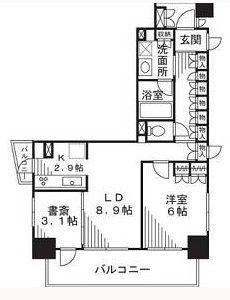 エクセレンシア駒込(1LDK/9階)の間取り写真