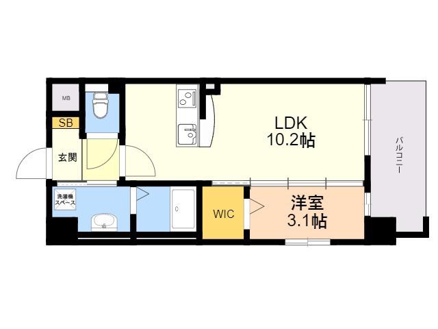 フルハウス高宮(1LDK/1階)の間取り写真