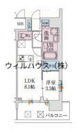 スプランディッド堺東DUE(1LDK/4階)の間取り写真