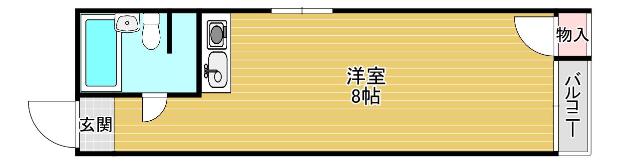 サンシャインエノキ(ワンルーム/3階)の間取り写真
