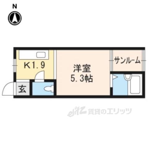 COMFORT16(1K/2階)の間取り写真