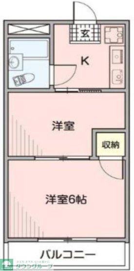 アズ川口レジデンス(2K/2階)の間取り写真