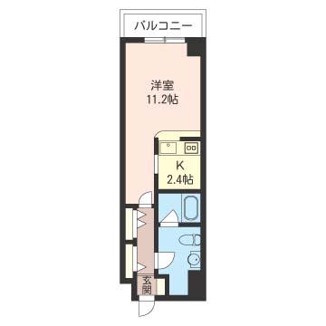 スタジオーネK&A(1K/3階)の間取り写真