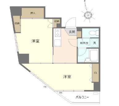 西浅草松井ビル(2K/7階)の間取り写真