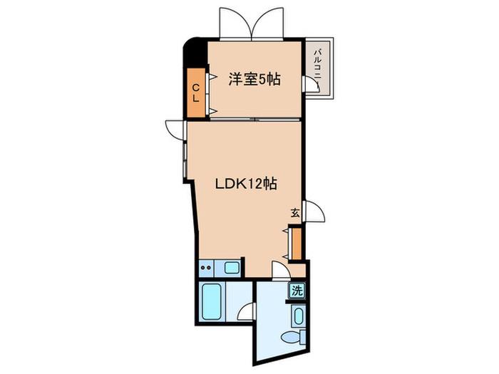 ヴィラ・クオーレ(1LDK/3階)の間取り写真