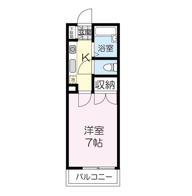 サンハイツ(1K/1階)の間取り写真