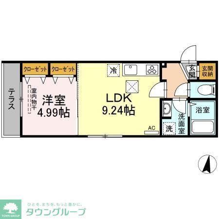 アナシエ徳丸(1LDK/1階)の間取り写真