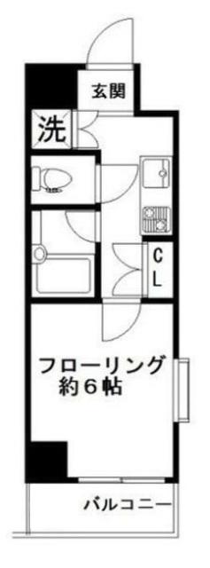 ルーブル高円寺弐番館(1K/4階)の間取り写真