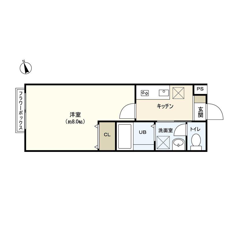 IVY富沢(1K/3階)の間取り写真