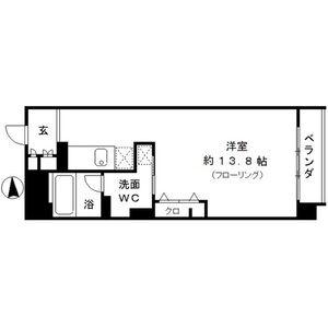 レジディア東桜II(ワンルーム/8階)の間取り写真
