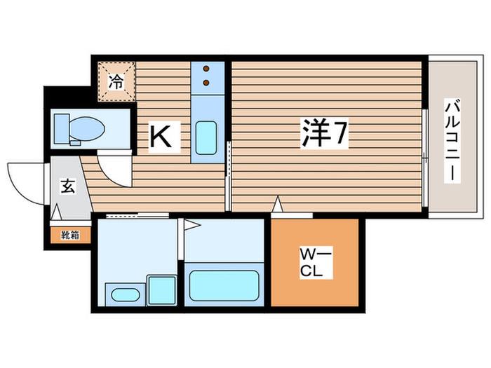 デイアSTIII(1K/1階)の間取り写真