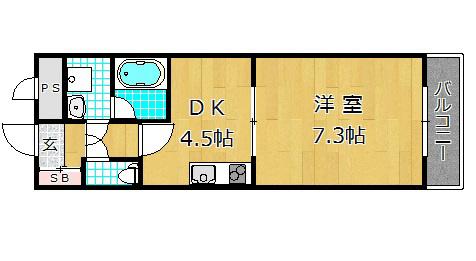 S.STAGE(1K/1階)の間取り写真