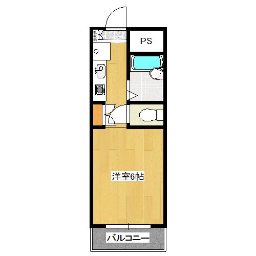 ファリーナクレオ(ワンルーム/4階)の間取り写真