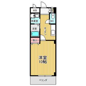 本州ビルIII(1K/4階)の間取り写真