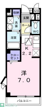 アネックスTSUKIMINO(ワンルーム/1階)の間取り写真