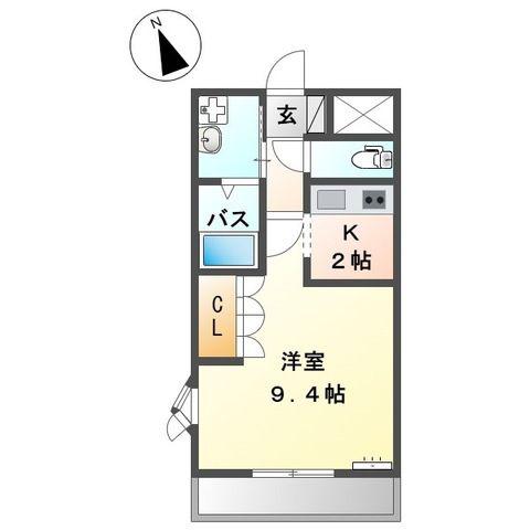 エンプレスK(1K/2階)の間取り写真