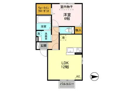 ファーストスクエア B202(1LDK/2階)の間取り写真