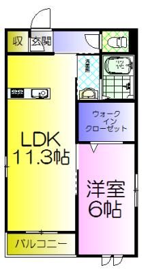 シャーメゾン みなと(1LDK/3階)の間取り写真