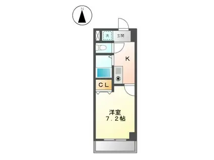 マーベラス新栄(1K/3階)の間取り写真