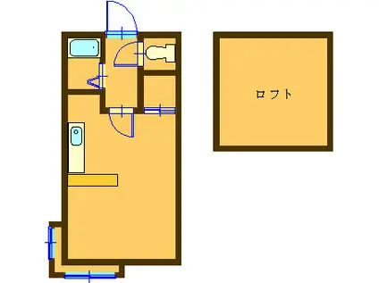 AMS澄川(1DK/3階)の間取り写真