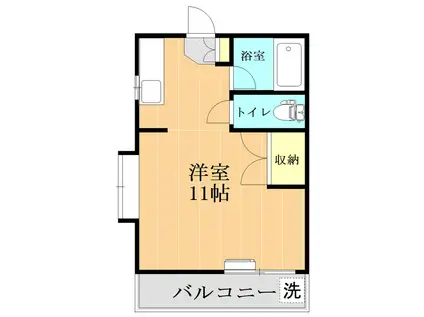 メゾンドソフィア尾ノ上(ワンルーム/4階)の間取り写真