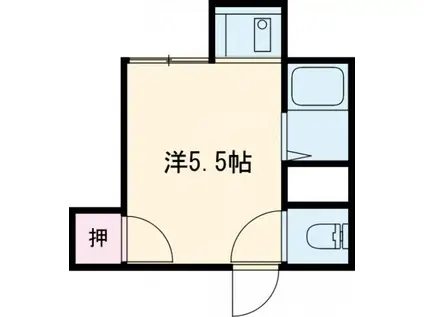 さくら荘(ワンルーム/1階)の間取り写真