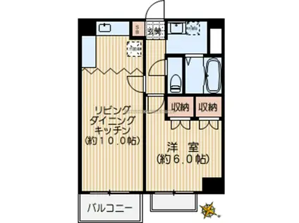 小石川ビューパレー(1LDK/5階)の間取り写真