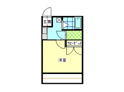 グレイス新大江(1K/1階)の間取り写真