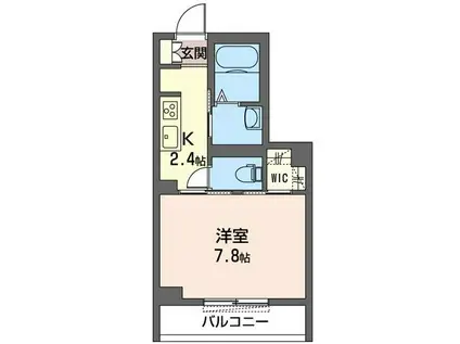 千葉都市モノレール 桜木駅(千葉) 徒歩13分 3階建 築2年(1K/1階)の間取り写真