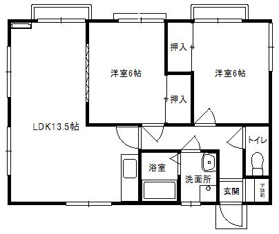 ゴアハウス(2LDK/1階)の間取り写真
