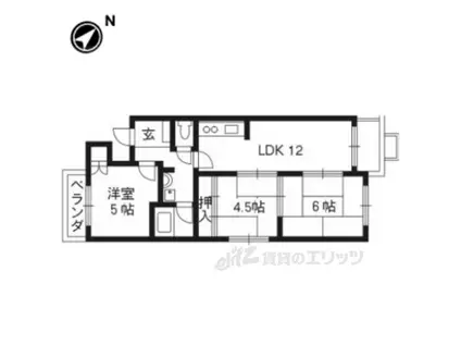 ファミィール桂(3LDK/2階)の間取り写真