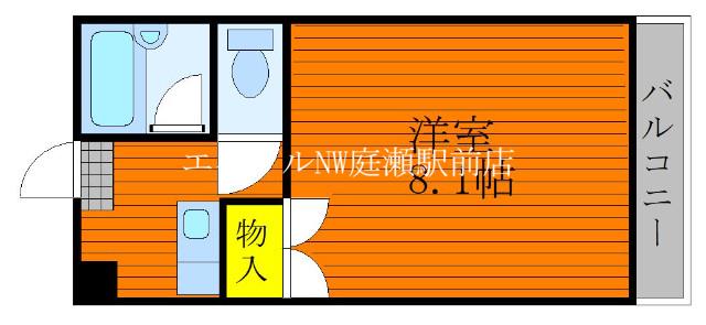 リーガI(1K/4階)の間取り写真