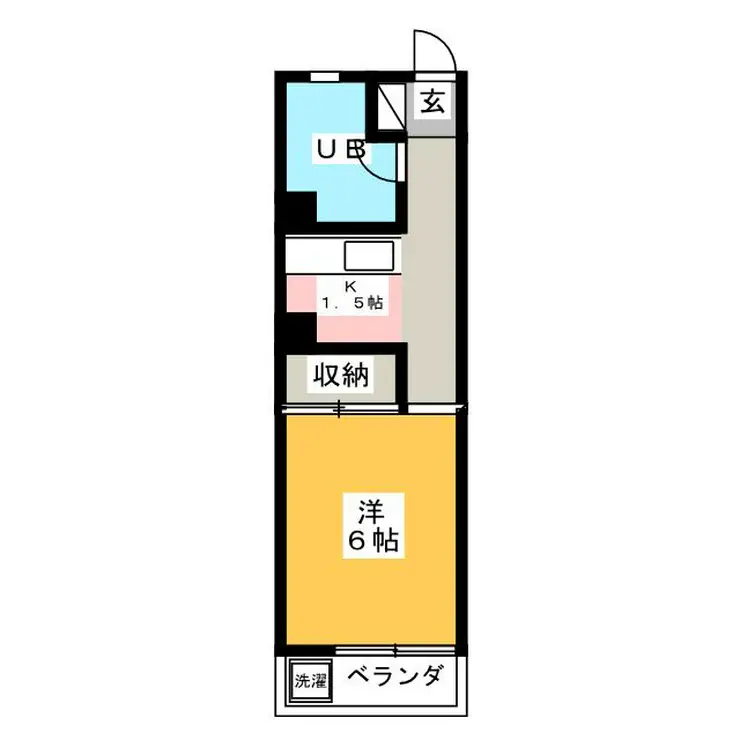 常緑ハイツ 6階階 間取り