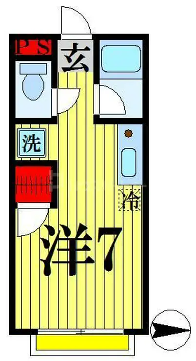 ルナマンション西新井 3階階 間取り
