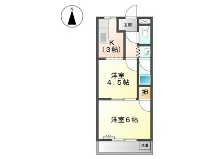 コミュニティタウン89(2K/2階)の間取り写真