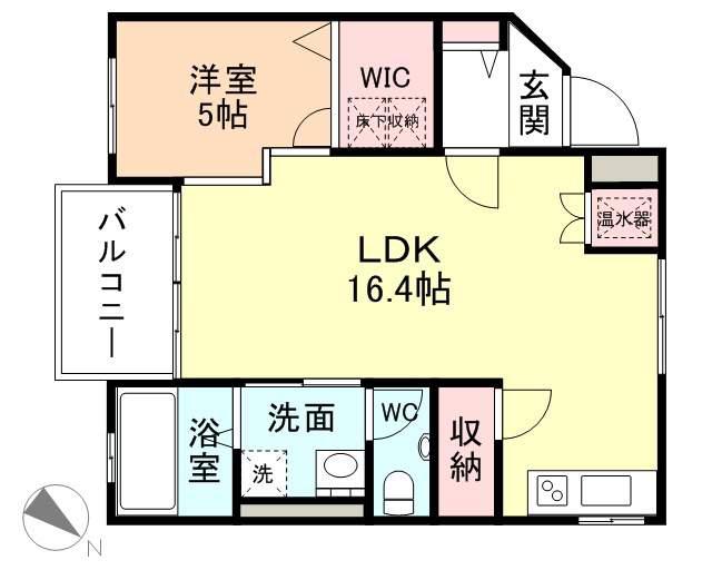 プルミエールU(1LDK/4階)の間取り写真