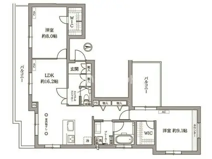 SIGNATURE07シグネチャーゼロセブン(2LDK/3階)の間取り写真
