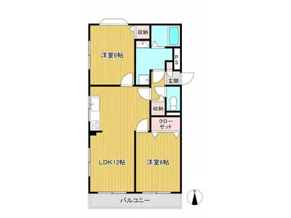 パークヒル鷺沼(2LDK/3階)の間取り写真