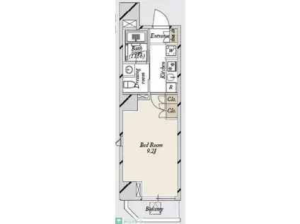 ミリアレジデンス浅草橋III(1K/3階)の間取り写真