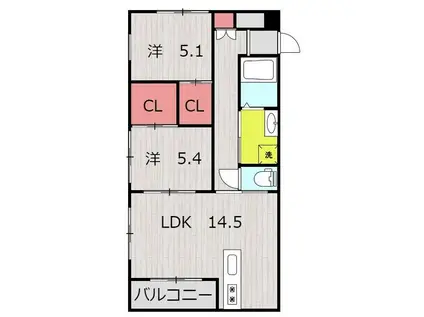 ALTE MEISTER REO(2LDK/1階)の間取り写真