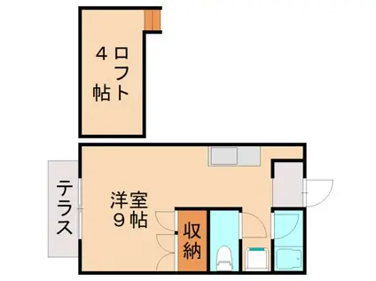 シティベール西王子II(ワンルーム/2階)の間取り写真