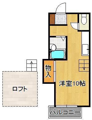 シティベール八王寺(ワンルーム/1階)の間取り写真