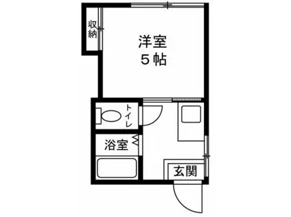 成田ハイツ(1K/2階)の間取り写真