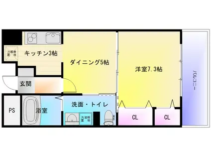 いなほの館(1LDK/2階)の間取り写真