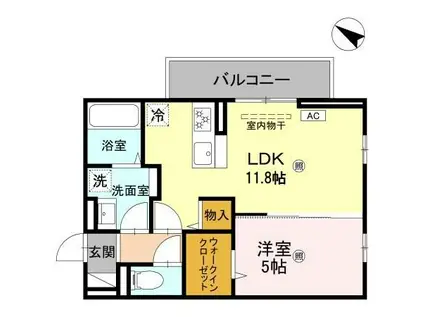 G .L TAKAKAICHOU(1LDK/2階)の間取り写真